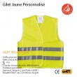 Gilet jaune de sécurité personnalisé